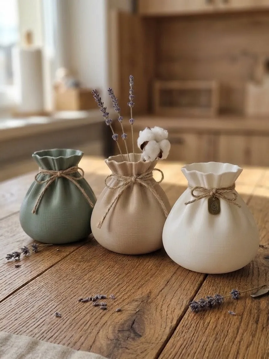 Minimalist Drawstring Vase 